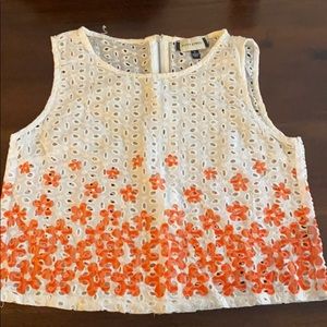 EUC eyelet crop top